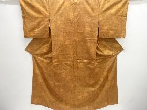 葡萄唐草模様織り出し手織り紬着物